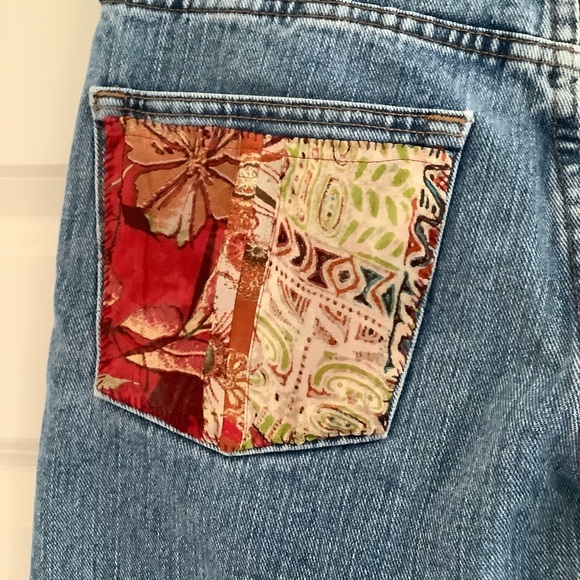 Vintage Up Cycled Lee Jeans Size 32 x 30 - Picture 5 of 8